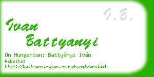 ivan battyanyi business card